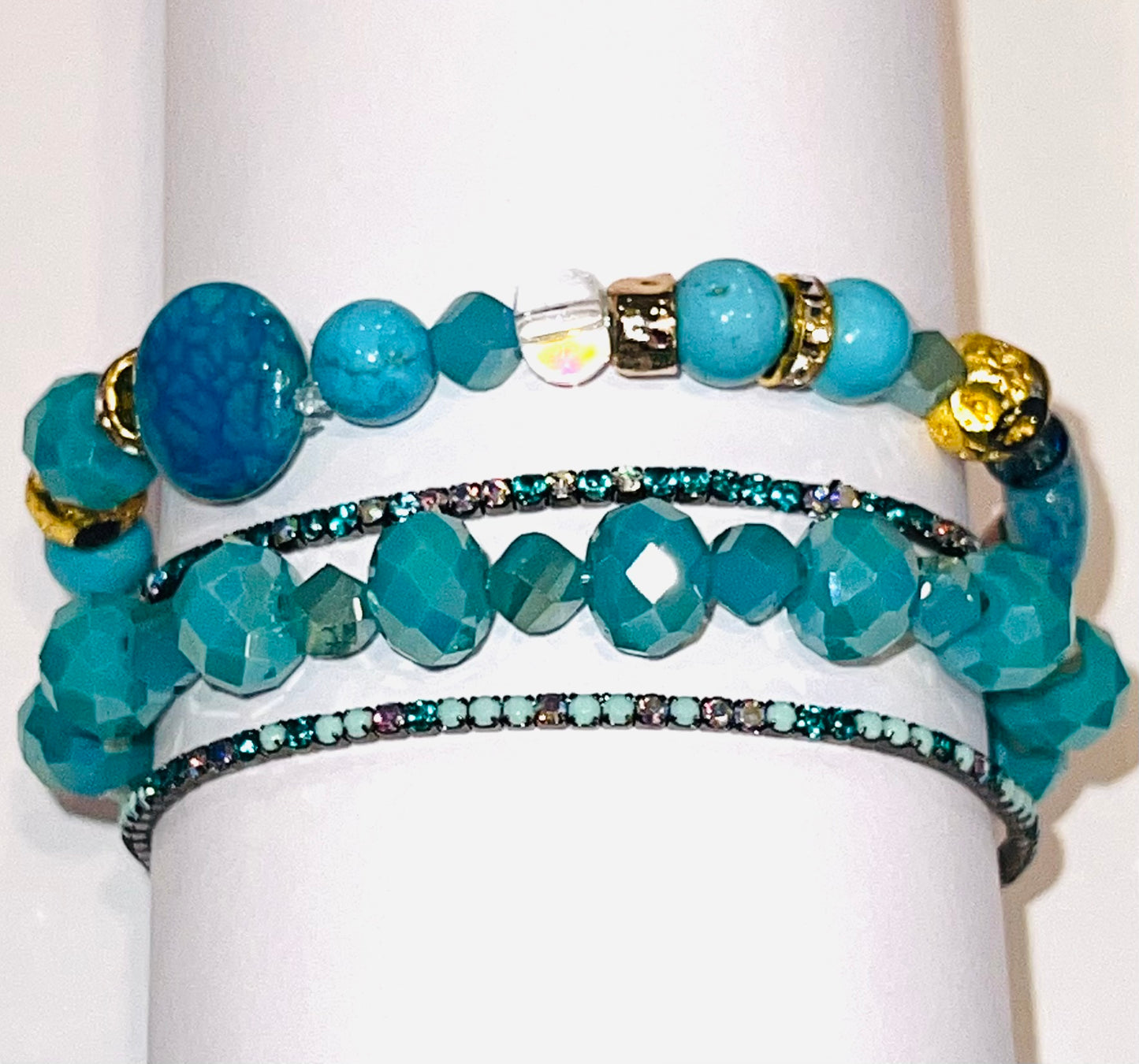 Teal Bracelet Stack