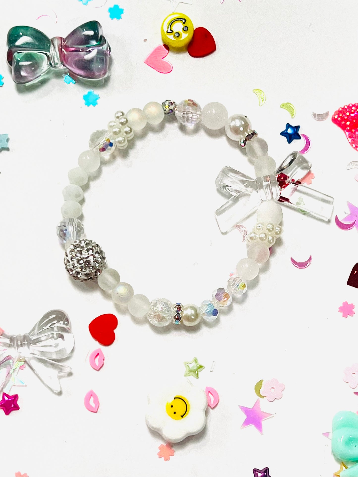 White Bow Bracelet